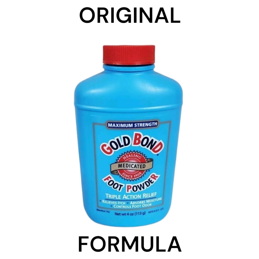 Gold Bond Maximum Strength WITH TALC‎ Foot Powder Original Medicated 4 oz